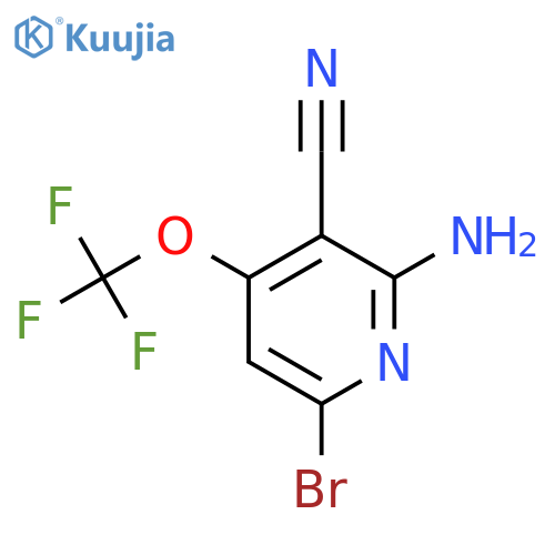 2-Amino-6-bromo-3-cyano-4-(trifluoromethoxy)pyridine structure