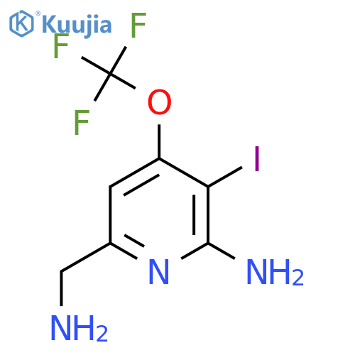 2-Amino-6-(aminomethyl)-3-iodo-4-(trifluoromethoxy)pyridine structure