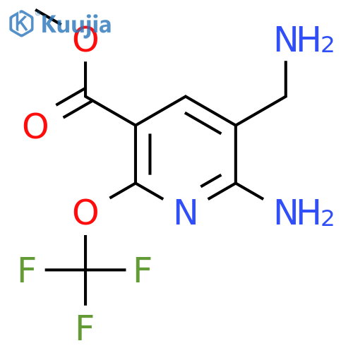 Methyl 2-amino-3-(aminomethyl)-6-(trifluoromethoxy)pyridine-5-carboxylate structure