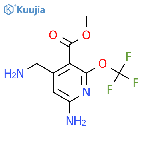 Methyl 6-amino-4-(aminomethyl)-2-(trifluoromethoxy)pyridine-3-carboxylate structure