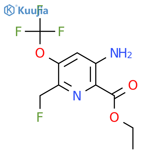 Ethyl 5-amino-2-(fluoromethyl)-3-(trifluoromethoxy)pyridine-6-carboxylate structure