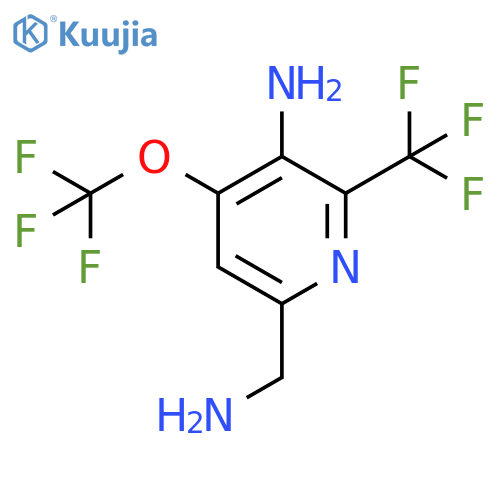 3-Amino-6-(aminomethyl)-4-(trifluoromethoxy)-2-(trifluoromethyl)pyridine structure