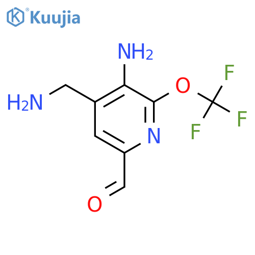 3-Amino-4-(aminomethyl)-2-(trifluoromethoxy)pyridine-6-carboxaldehyde structure