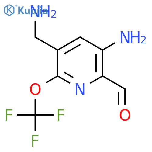 3-Amino-5-(aminomethyl)-6-(trifluoromethoxy)pyridine-2-carboxaldehyde structure
