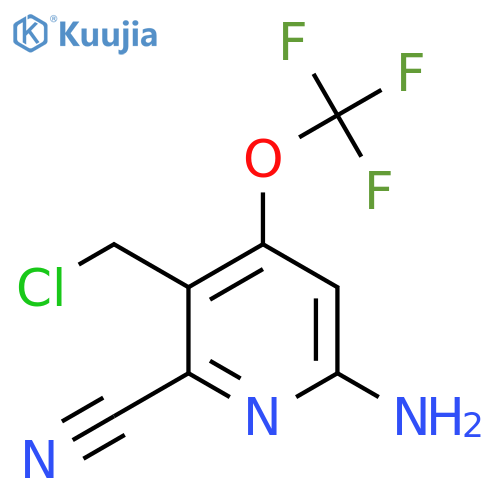 6-Amino-3-(chloromethyl)-2-cyano-4-(trifluoromethoxy)pyridine structure