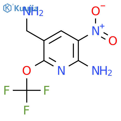 2-Amino-5-(aminomethyl)-3-nitro-6-(trifluoromethoxy)pyridine structure