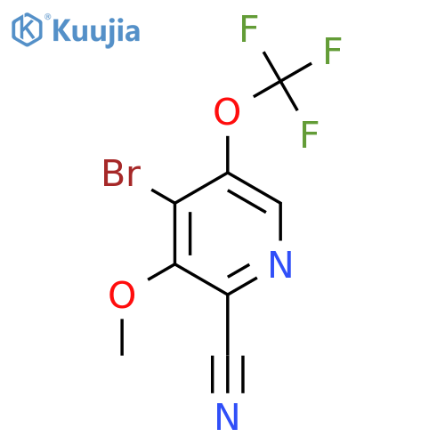 4-Bromo-2-cyano-3-methoxy-5-(trifluoromethoxy)pyridine structure