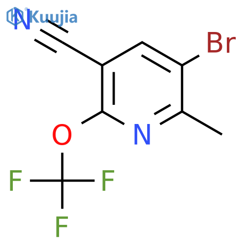 3-Bromo-5-cyano-2-methyl-6-(trifluoromethoxy)pyridine structure