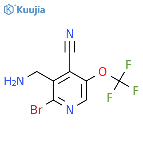 3-(Aminomethyl)-2-bromo-4-cyano-5-(trifluoromethoxy)pyridine structure