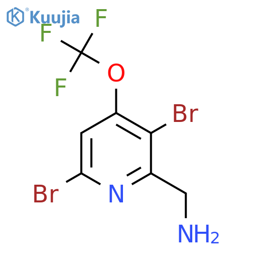 2-(Aminomethyl)-3,6-dibromo-4-(trifluoromethoxy)pyridine structure