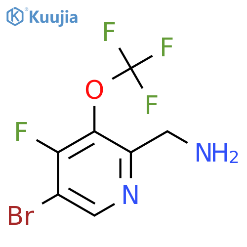 2-(Aminomethyl)-5-bromo-4-fluoro-3-(trifluoromethoxy)pyridine structure