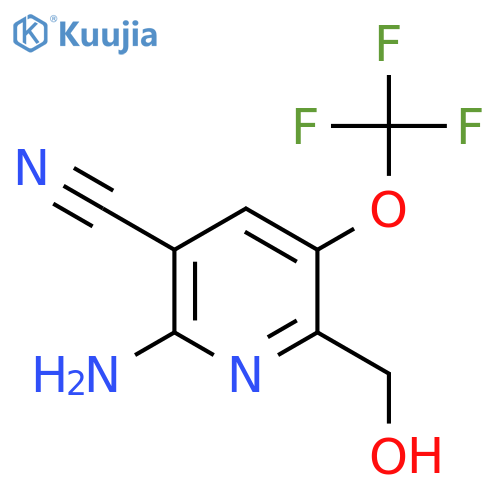 2-Amino-3-cyano-5-(trifluoromethoxy)pyridine-6-methanol structure