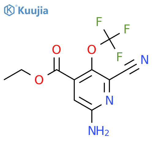 Ethyl 6-amino-2-cyano-3-(trifluoromethoxy)pyridine-4-carboxylate structure