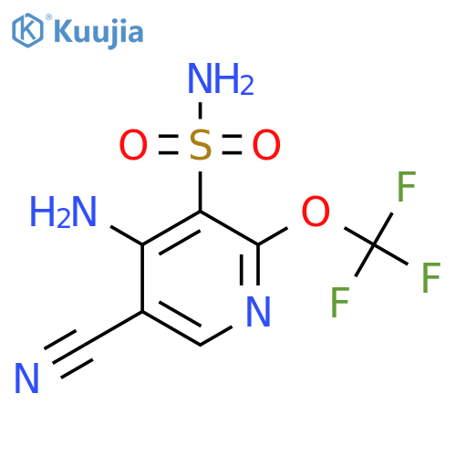 4-Amino-5-cyano-2-(trifluoromethoxy)pyridine-3-sulfonamide structure