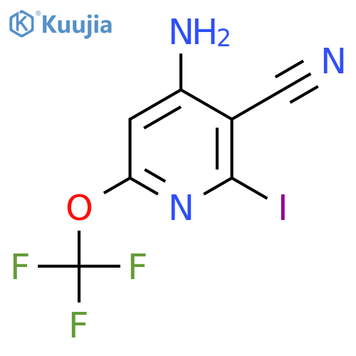 4-Amino-3-cyano-2-iodo-6-(trifluoromethoxy)pyridine structure