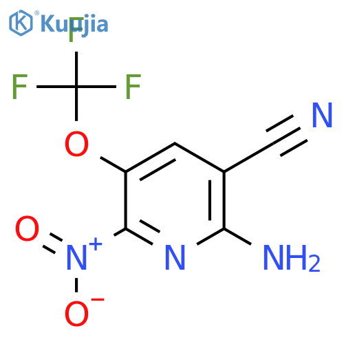 2-Amino-3-cyano-6-nitro-5-(trifluoromethoxy)pyridine structure