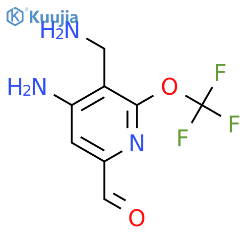 4-Amino-3-(aminomethyl)-2-(trifluoromethoxy)pyridine-6-carboxaldehyde structure