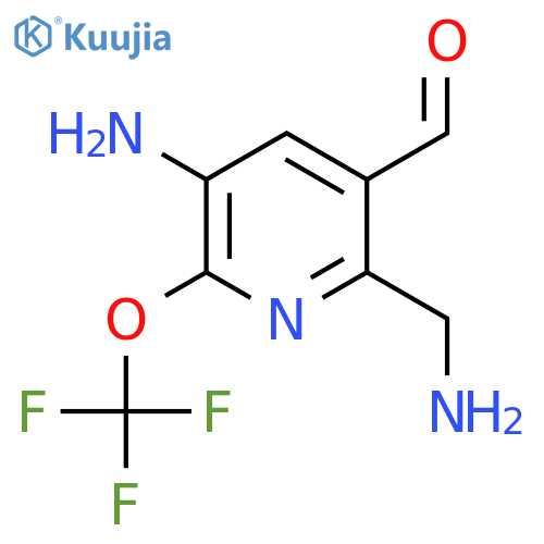 3-Amino-6-(aminomethyl)-2-(trifluoromethoxy)pyridine-5-carboxaldehyde structure