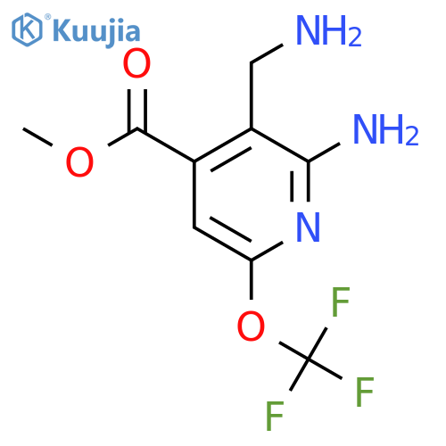 Methyl 2-amino-3-(aminomethyl)-6-(trifluoromethoxy)pyridine-4-carboxylate structure