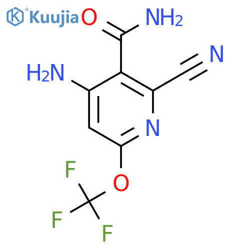 4-Amino-2-cyano-6-(trifluoromethoxy)pyridine-3-carboxamide structure
