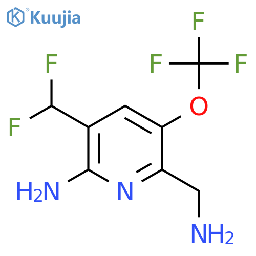 2-Amino-6-(aminomethyl)-3-(difluoromethyl)-5-(trifluoromethoxy)pyridine structure