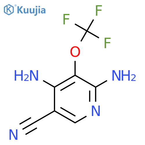 5-Cyano-2,4-diamino-3-(trifluoromethoxy)pyridine structure