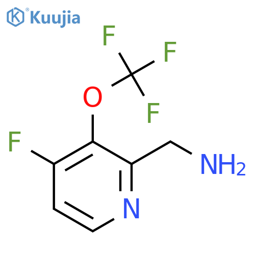 2-(Aminomethyl)-4-fluoro-3-(trifluoromethoxy)pyridine structure