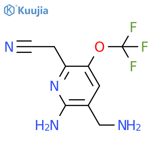 2-Amino-3-(aminomethyl)-5-(trifluoromethoxy)pyridine-6-acetonitrile structure