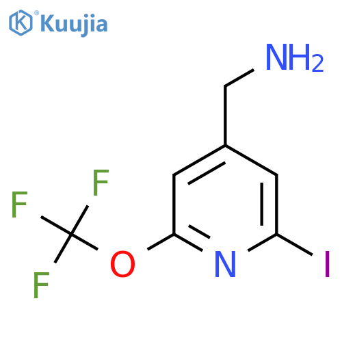 4-(Aminomethyl)-2-iodo-6-(trifluoromethoxy)pyridine structure