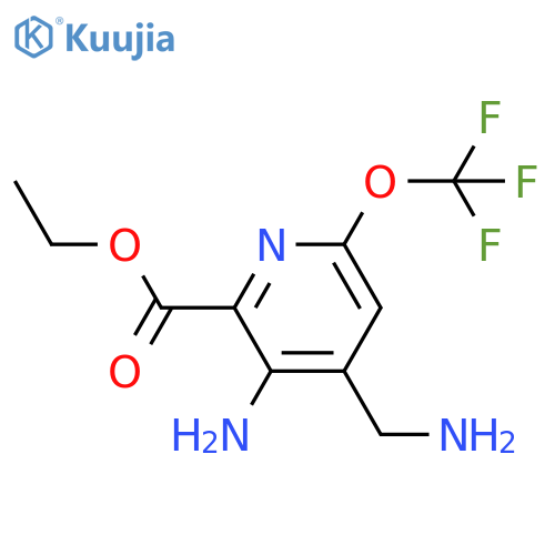 Ethyl 3-amino-4-(aminomethyl)-6-(trifluoromethoxy)pyridine-2-carboxylate structure