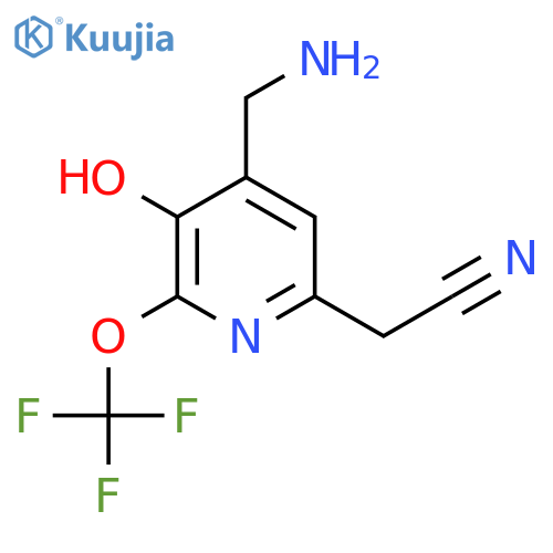 4-(Aminomethyl)-3-hydroxy-2-(trifluoromethoxy)pyridine-6-acetonitrile structure