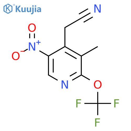 3-Methyl-5-nitro-2-(trifluoromethoxy)pyridine-4-acetonitrile structure