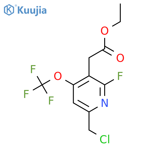 Ethyl 6-(chloromethyl)-2-fluoro-4-(trifluoromethoxy)pyridine-3-acetate structure
