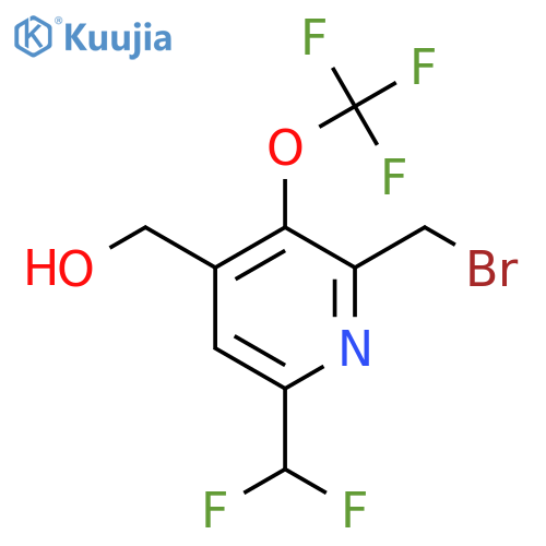 2-(Bromomethyl)-6-(difluoromethyl)-3-(trifluoromethoxy)pyridine-4-methanol structure