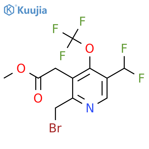 Methyl 2-(bromomethyl)-5-(difluoromethyl)-4-(trifluoromethoxy)pyridine-3-acetate structure