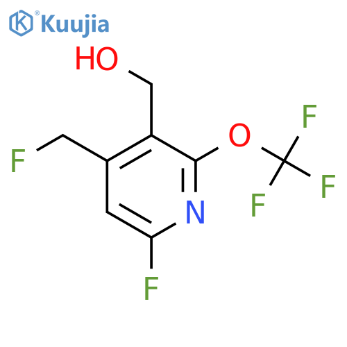 6-Fluoro-4-(fluoromethyl)-2-(trifluoromethoxy)pyridine-3-methanol structure