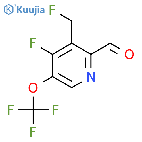 4-Fluoro-3-(fluoromethyl)-5-(trifluoromethoxy)pyridine-2-carboxaldehyde structure