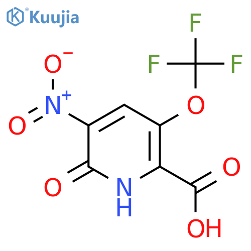 2-Hydroxy-3-nitro-5-(trifluoromethoxy)pyridine-6-carboxylic acid structure