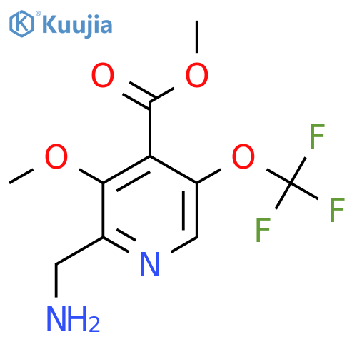 Methyl 2-(aminomethyl)-3-methoxy-5-(trifluoromethoxy)pyridine-4-carboxylate structure