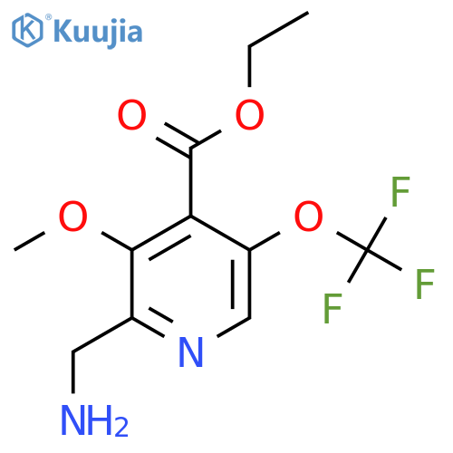 Ethyl 2-(aminomethyl)-3-methoxy-5-(trifluoromethoxy)pyridine-4-carboxylate structure
