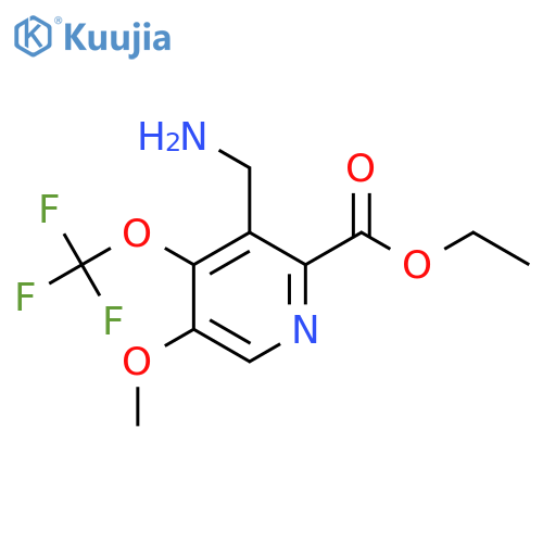 Ethyl 3-(aminomethyl)-5-methoxy-4-(trifluoromethoxy)pyridine-2-carboxylate structure