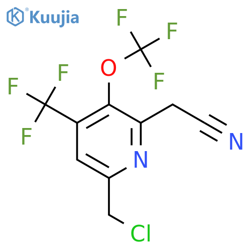 6-(Chloromethyl)-3-(trifluoromethoxy)-4-(trifluoromethyl)pyridine-2-acetonitrile structure