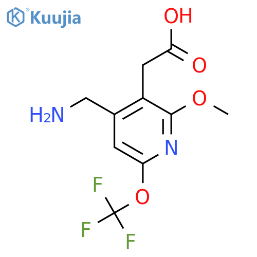 4-(Aminomethyl)-2-methoxy-6-(trifluoromethoxy)pyridine-3-acetic acid structure