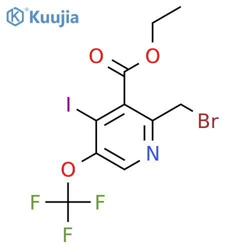 Ethyl 2-(bromomethyl)-4-iodo-5-(trifluoromethoxy)pyridine-3-carboxylate structure