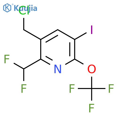 3-(Chloromethyl)-2-(difluoromethyl)-5-iodo-6-(trifluoromethoxy)pyridine structure