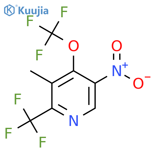 3-Methyl-5-nitro-4-(trifluoromethoxy)-2-(trifluoromethyl)pyridine structure