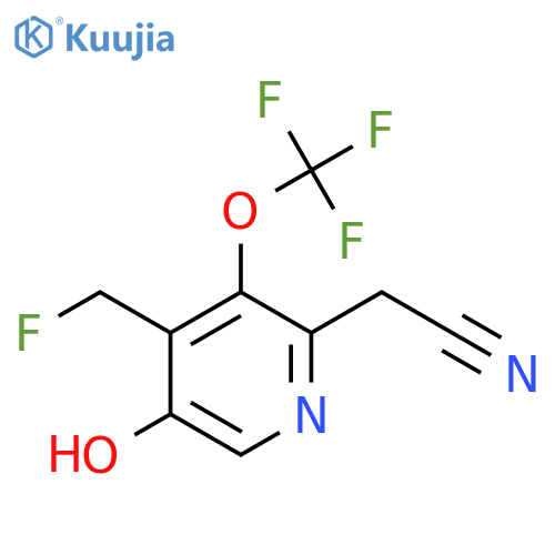 4-(Fluoromethyl)-5-hydroxy-3-(trifluoromethoxy)pyridine-2-acetonitrile structure