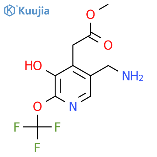 Methyl 5-(aminomethyl)-3-hydroxy-2-(trifluoromethoxy)pyridine-4-acetate structure