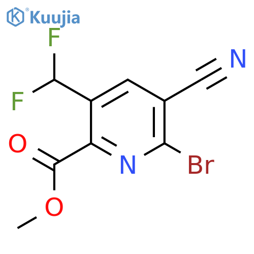 Methyl 2-bromo-3-cyano-5-(difluoromethyl)pyridine-6-carboxylate structure