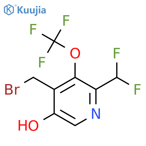 4-(Bromomethyl)-2-(difluoromethyl)-5-hydroxy-3-(trifluoromethoxy)pyridine structure